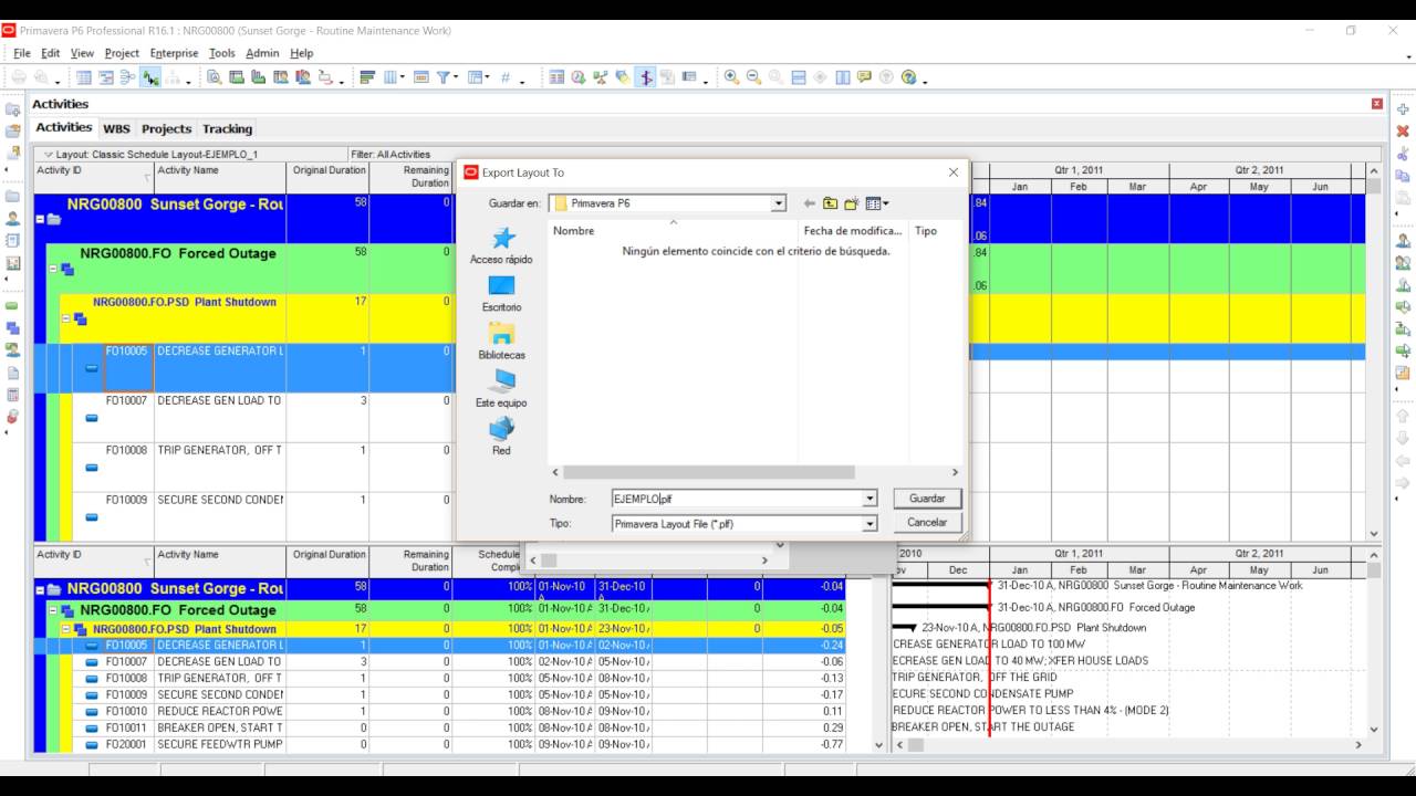 CU01L14:Importando y exportando PLF layout a Primavera P6 - YouTube