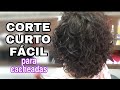 CORTE CURTO MUITO FÁCIL EM CABELO CACHEADO COM EXPLICAÇÃO PARA INICIANTES