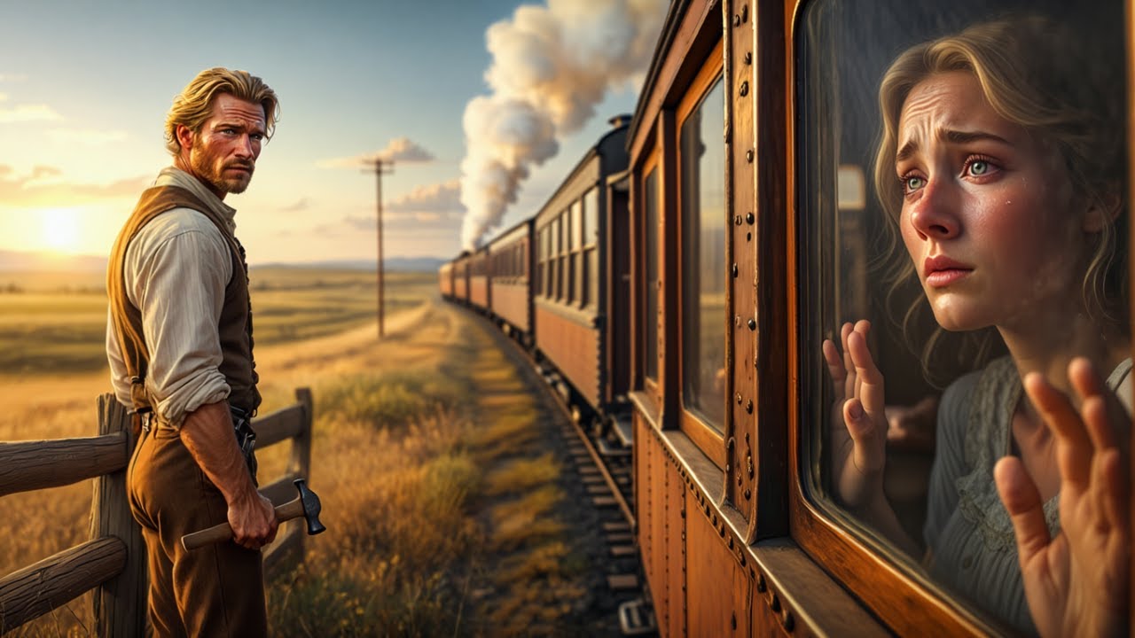 Elle pleurait derrière la vitre du train…  et la vie du cow-boy changea pour toujours