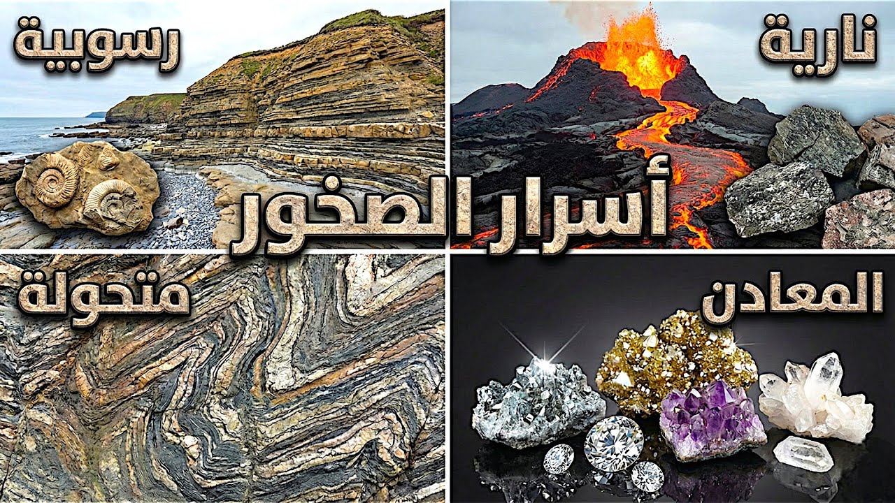 دليلك الشامل لتتعرف على كل انواع الصخور والمعادن ( نظري + عملي) GE111 جلوجيا طبعيه 🕵️‍♂️