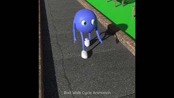Blender Bad Walking Cycle Animation #Shorts