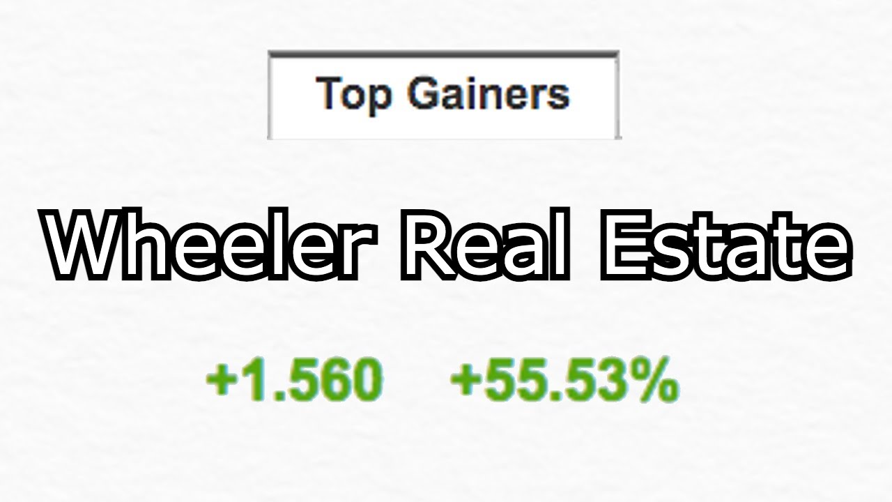 Wheeler Real Estate WHLR Stock (Top Gainers Today) YouTube