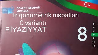 Triqonometrik Nisbətlər C Variantı.di̇m Testleri .8 Ci Sinif
