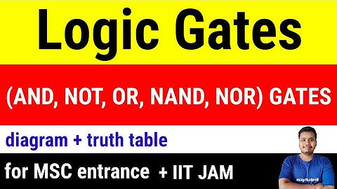 logic gates || logic gates for MSC entrance, IIT JAM physics