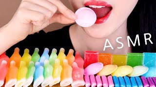 ASMR NIK-L-NIP WAX BOTTLES+UFO & JEWELRY & MERMAID JELLY CANDY eating sounds MUKBANG닉클립 왁스병+수수깡젤리 먹방