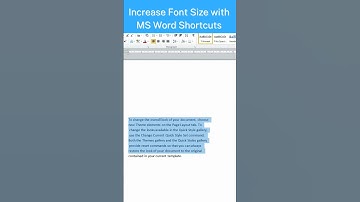Increase Font Size with MS Word Shortcuts #shorts #youtubeshorts  #shortcut   #msword