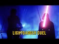 Darth vaders huge lightsaber vs lukes tiny winy lightsaber