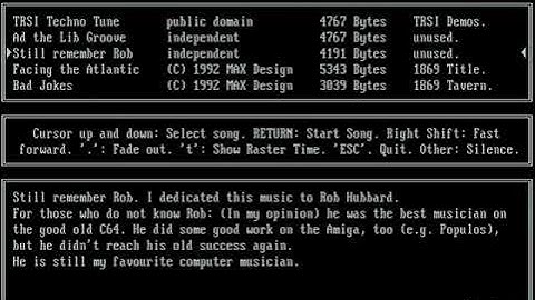 HSCDEMO3.EXE - Still remember Rob - Adlib Music Demo by Hannes Seifert [Adlib, OPL2, YM3812]