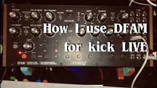 Live kick drum shaping with Moog DFAM