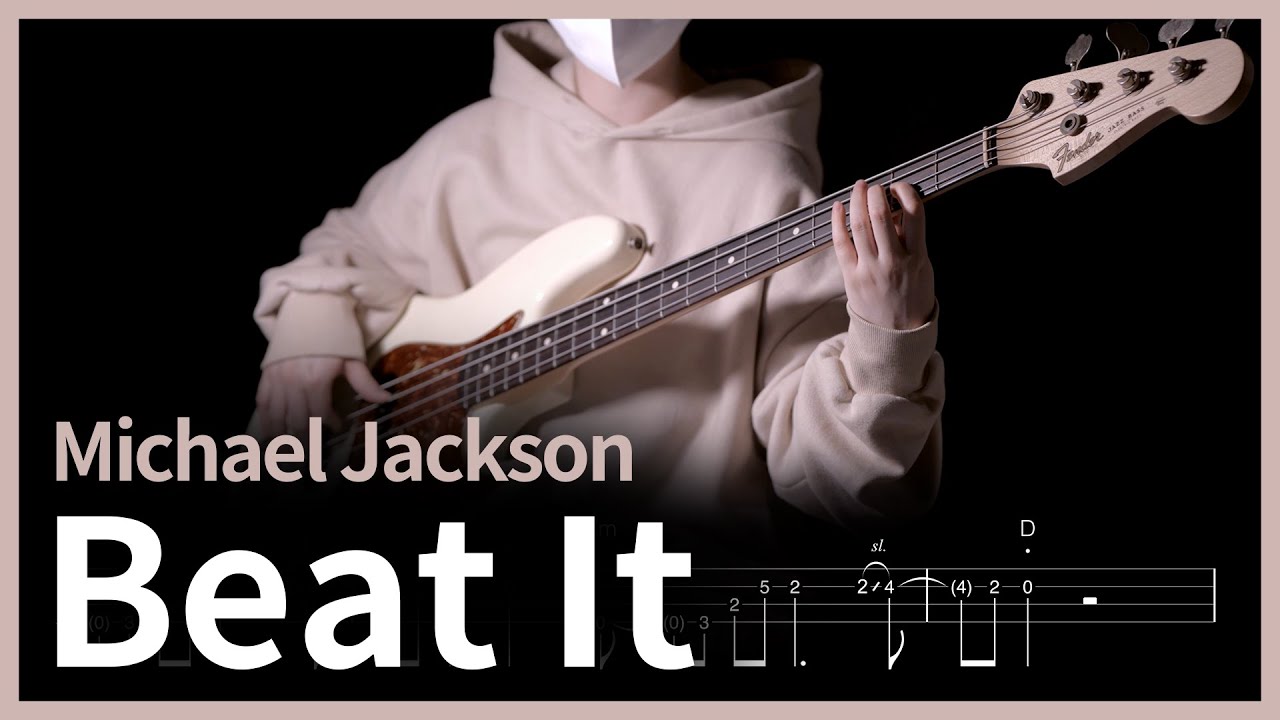 482. Michael Jackson - Beat It 【★★☆☆☆】 (Bass Cover) | 베이스 악보[TAB] - YouTube