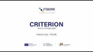 Criterion How to manage sigla