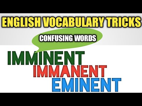 Difference Between Imminent Eminent Immanent With Trick || Css Upsc Ssc Gre 2022 ||Meaning Immanent