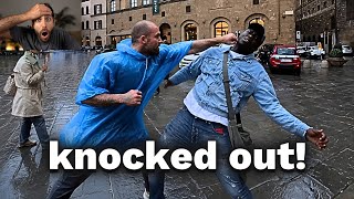 Scam_er Tried To Jump ‘Fred The Bodyguard’…KO’D Immediately 