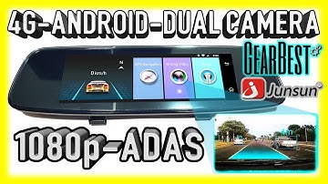 NEW 4G Android Dual Camera ADAS 1080p Mirror Car DVR for 2018 - Junsun A880