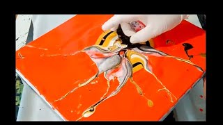 Top five flick and spin! Acrylic pouring paintings from Mario's Art!