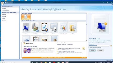 Ms Access 2007(table create and more)( Bengali)#1