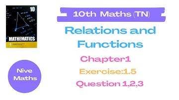 10th Maths|TamilNadu Syllabus|Chapter1|Relations and functions|Exercise1.5|Question 1,2,3|Samacheer