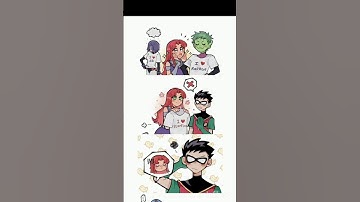 Robin x Starfire anime love images