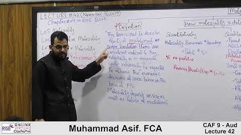 CAF 9 | Audit and Assurance | Lecture #42 | By Muhammad Asif