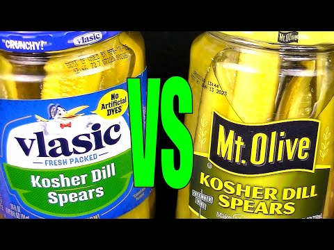 Vlasic vs Mt Olive Kosher Dill Pickle Spears the Best 0 Calorie Food to Buy - FoodFights Food Review
