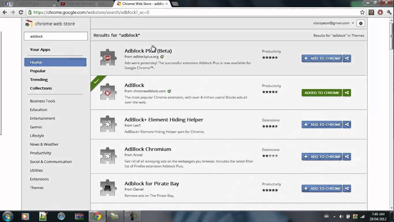 Tutorials: How to download a adblock for Google Chrome