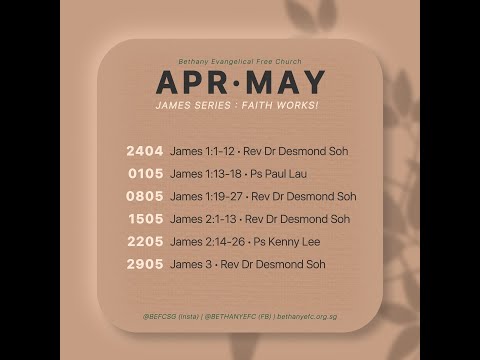 15 May 2022 | Faith Works! James Series 2022 | BEFC