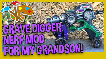 GRAVE DIGGER MONSTER TRUCK NERF MOD - Nerf Nite Finder Grave Digger