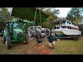 I REMOVED The 500 lb MOTOR Out Of My HOUSEBOAT!! (restoration project)