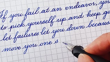 Neat and beautiful handwriting practice with fountain pen |  Cursive writing | Lamy Joy