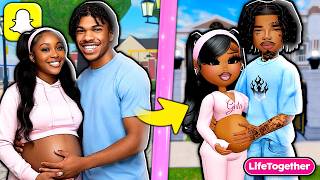 REALISTIC Couple PREGNANCY Reveal in LifeTogether RP Roblox Snapchat