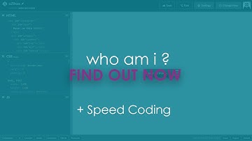 Who am i | Introduction | Speed coding menu button animation