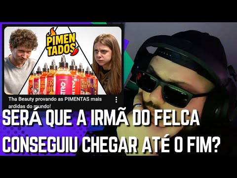 A MINI FELCA COMENDO PIMENTAS MAIS FORTES | Reagindo - Pimentados com Tha Beauty