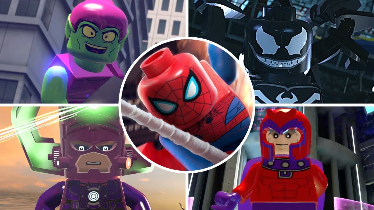 LEGO Marvel Superheroes - All Main Story Bosses/All Boss Fights (With Cutscene)