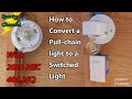 Convert a Pull Chain Light to a Switched Light with 2020 NEC Codes 404.21(C), 334.30 and 314.17