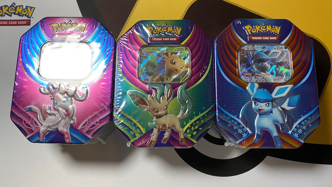 The Evolution Celebration Tins (Sylveon, Leafeon, Glaceon) 2021 Opening!!!