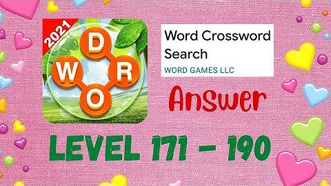 Word Crossword Search - Level 171-190 | TUTORIAL | ANSWER #wordcrosswordsearch #tutorial #answer