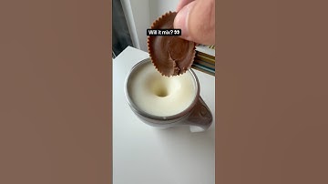 Mixing Reese’s Cups in Milk 🍫 in the Yasence Cup (Day 100 is NEXT 🎉)