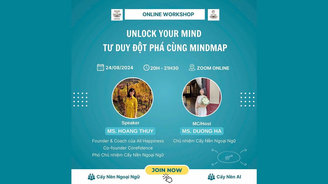 Outline Video Đột phá tư duy cùng Mindmap | Coach Thúy Hoàng | Cấy Nền Ngoại Ngữ x Cấy Nền A.I