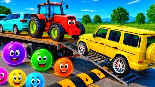 Flatbed Truck McQueen Transportation with Truck Pothole vs Car #42 BeamNG Drive