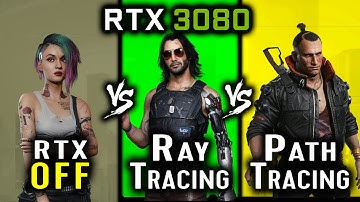 Cyberpunk 2077 RT Overdrive - Path Tracing vs Ray Tracing ON vs OFF | RTX 3080 | 1080p