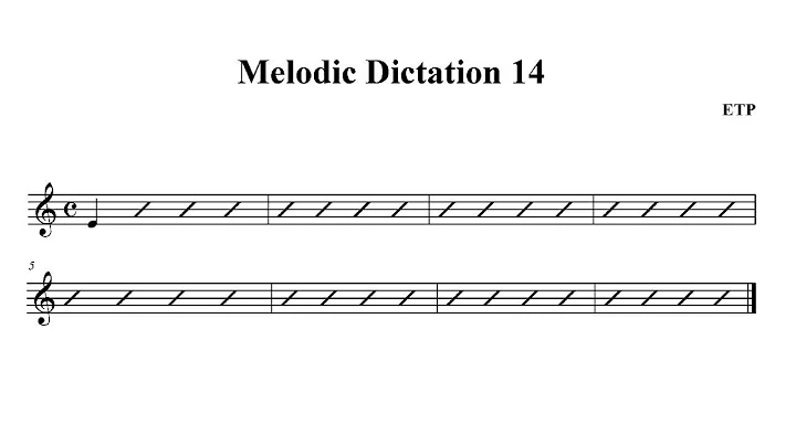 Ear Training Exercise - Melodic Dictation 14 - C Major 4/4