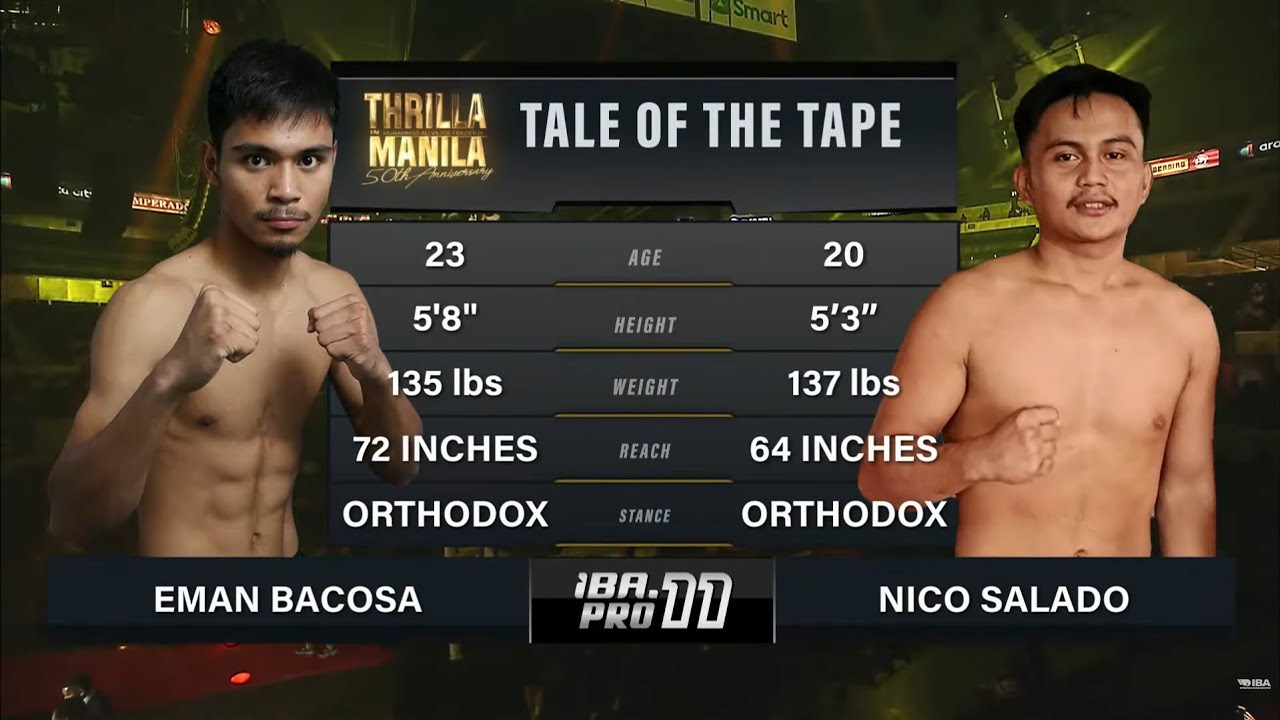 Eman Bacosa 🇵🇭 vs Nico Salado 🇵🇭 | 'Thrilla in Manila' IBA.PRO 11 | October 29, 2025 | Manila