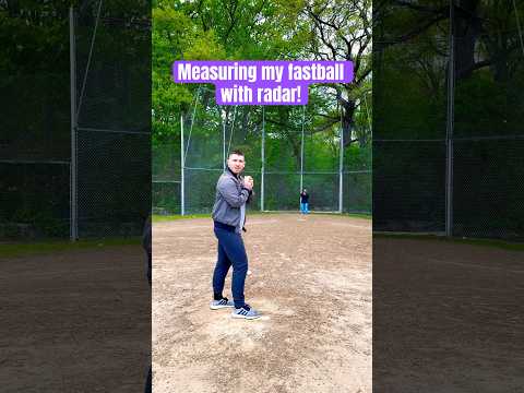 Measuring my fastball with radar!! That wasn’t bad at all! #recovery