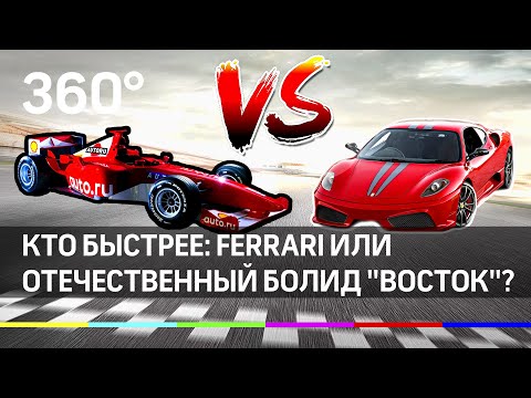 Кто быстрее: Ferrari или отечественный болид "Восток"? - Манёвр на 360!