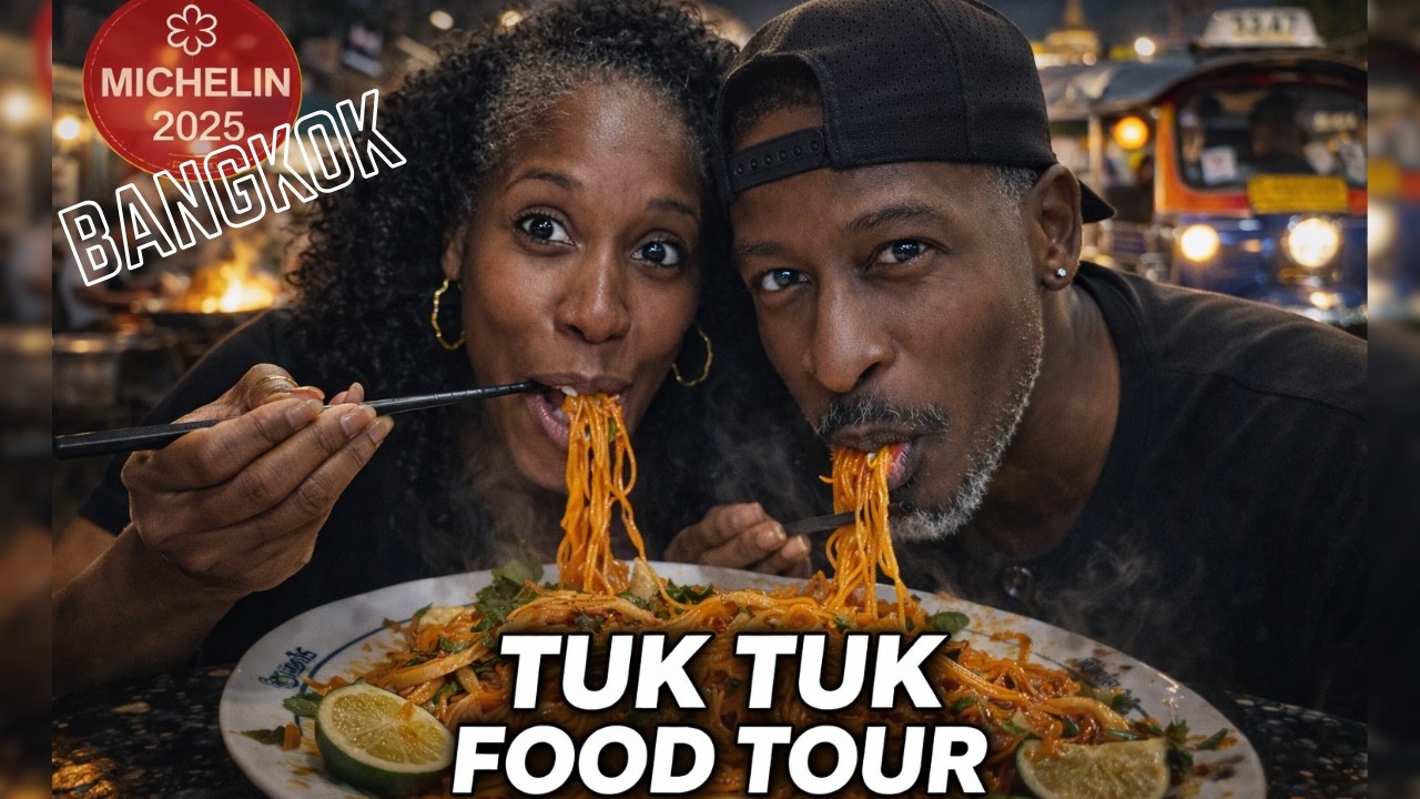 Michelin Rated Bangkok Street Food Tuk Tuk Tour 🇹🇭 Pad Thai, Crab Omelette & Mango Sticky Rice