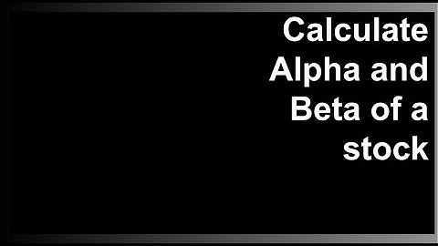How To Calculate Alpha and Beta on Google sheet or Excel - Linear Regression - intercept slope