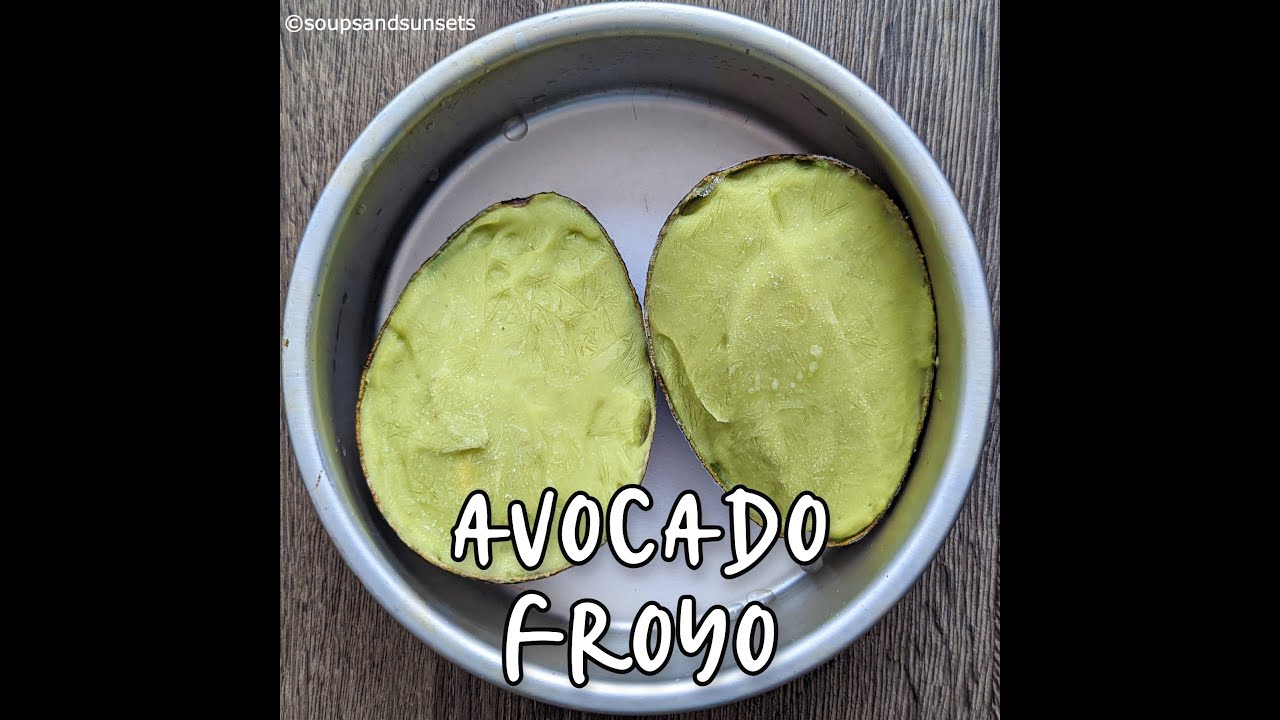 Avocado Frozen Yogurt | Instant FroYo Ice cream recipe | 