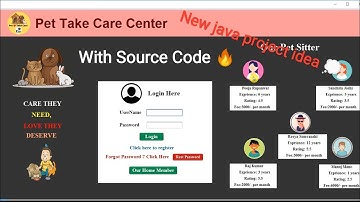 Simple java project using Jframe, NetBeans, Mysql database |Pet take care center in 2021