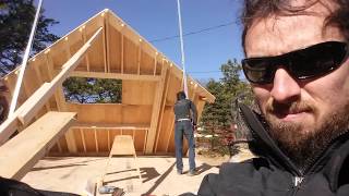 Gable wall lift using TranzSporter Wall Jacks