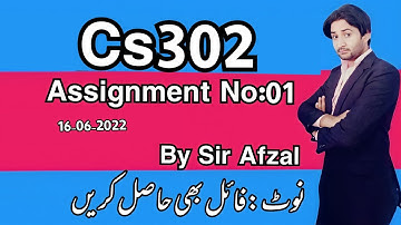 Cs302 Assignment 1 spring 2022||cs302 assignment 1 solution 2022||cs302 assignment 1 2022||Cs302